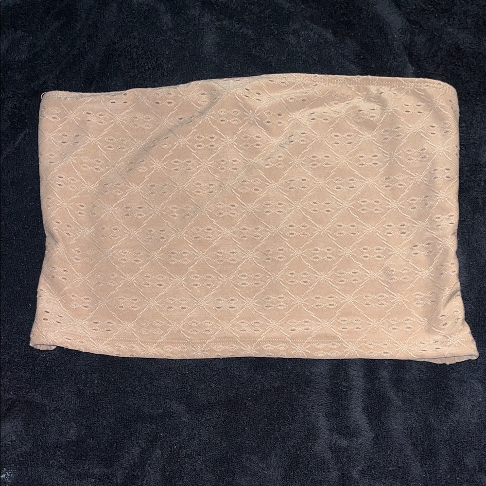 Beige Lace Tube Top
